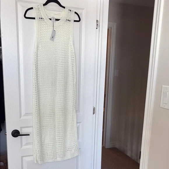 Shade & Shore Cream Crochet Cover Up Dress - Picture 3 of 6